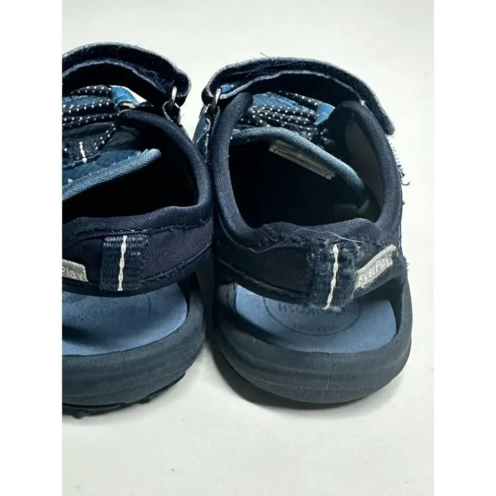OshKosh Kids Size 8 Shoes Sneakers Closed Toe Sandal-Blue-Adjustable Strap